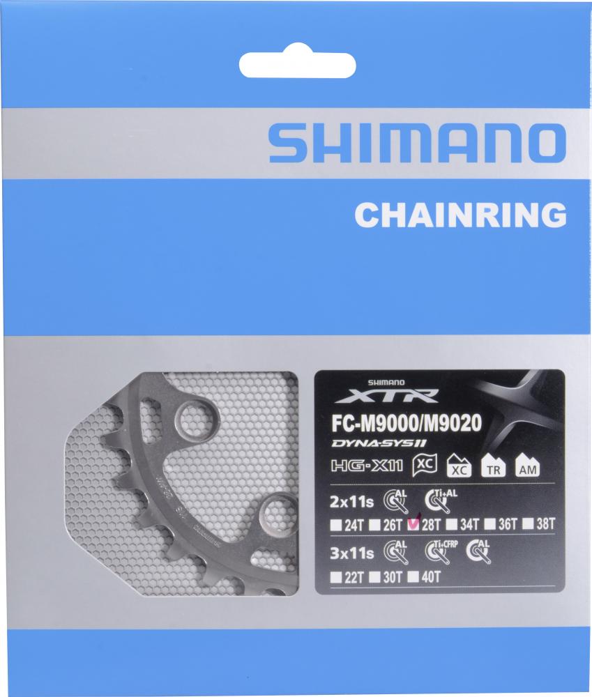 SHIMANO Kettenblatt XTR FC-M9000/FC-M9020 28 Zähne - maximale Effizienz im Antrieb