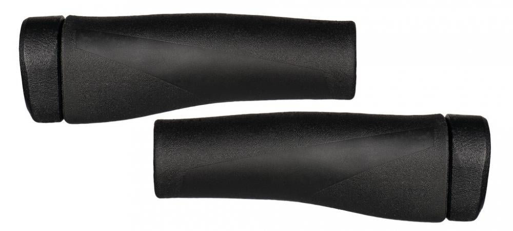 Herrmans Clik Lenkergriffe 123mm, schwarz, Paar. Ergonomische Fahrradgriffe für 22mm Lenker.