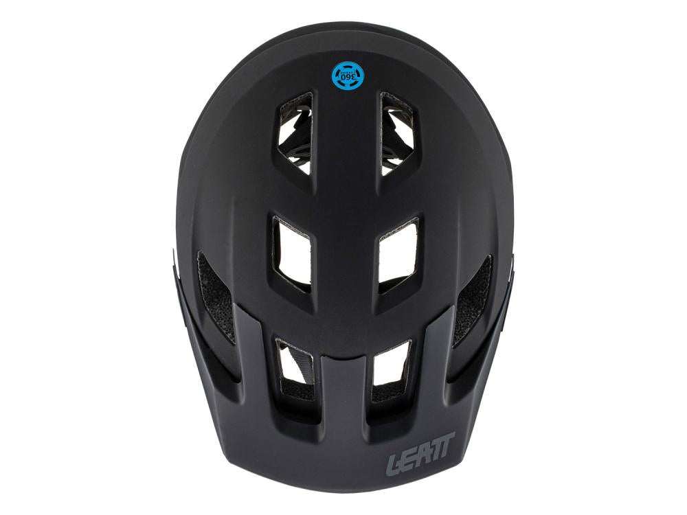 Leatt Fahrradhelm MTB All Mountain 1.0 Gr.S Schwarz - Trail-Helm für Anfänger mit Sicherheitszertifikat