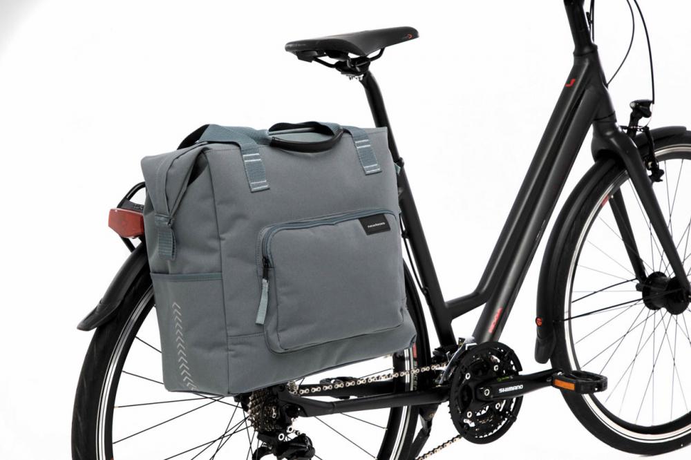 New Looxs Radtasche Tulum Camella Grey Green 24 l Grey - praktische Einkaufstasche fürs Fahrrad