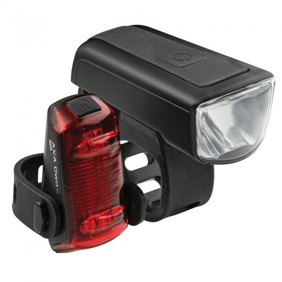 Axa DWN 50 / REAR SIGNAL LED-Akku-Beleuchtungsset 50 Lux Schwarz - USB-aufladbar