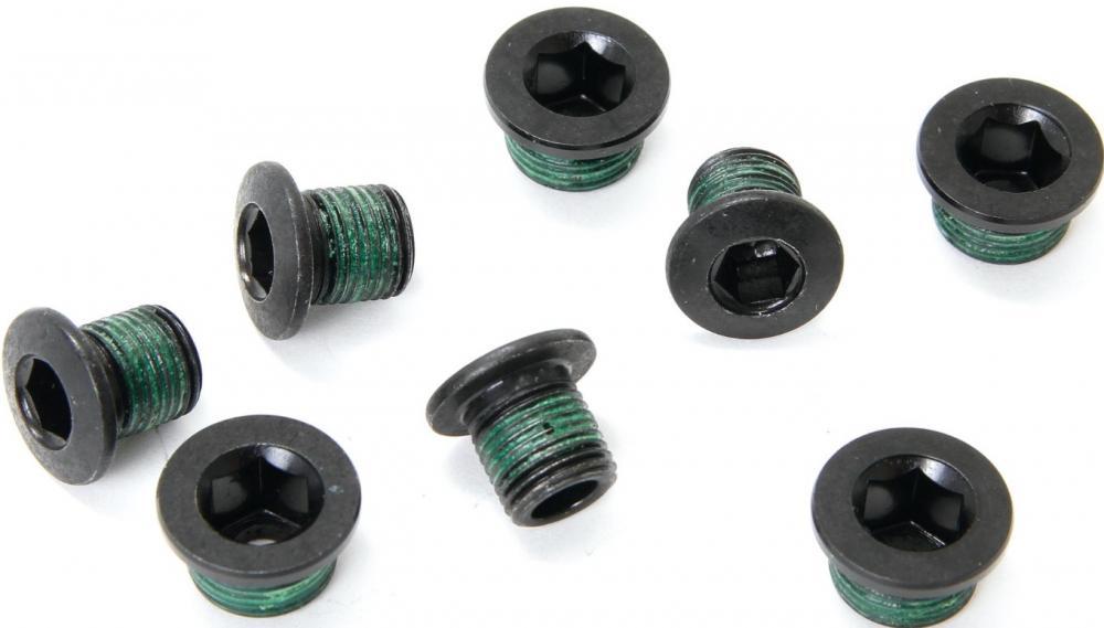 SRAM Kettenblattschrauben Set 4x2 Stück Aluminium/Stahl schwarz - Hochwertige Kettenblatt Befestigung - Kettenblattschraubenkit