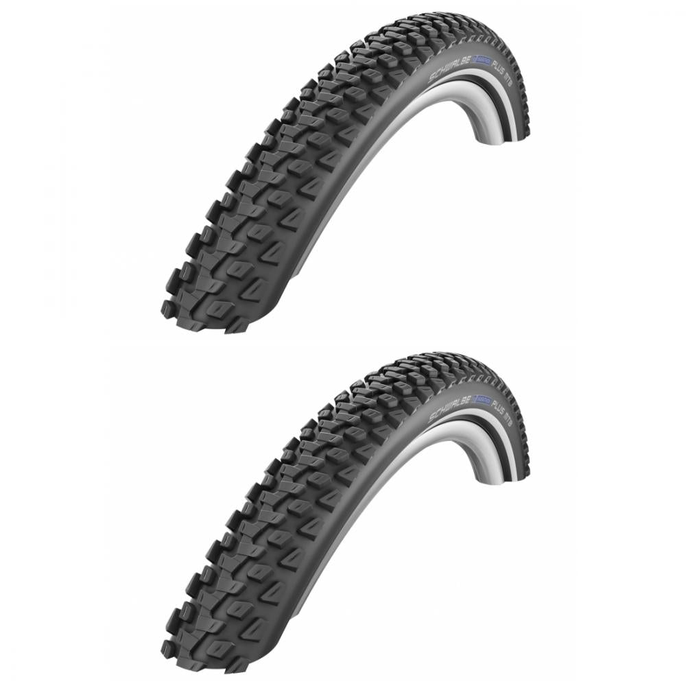 Schwalbe Marathon Plus MTB Drahtreifen 29x2.25 Zoll, 2 Stück für Mountainbikes mit robustem Profil.