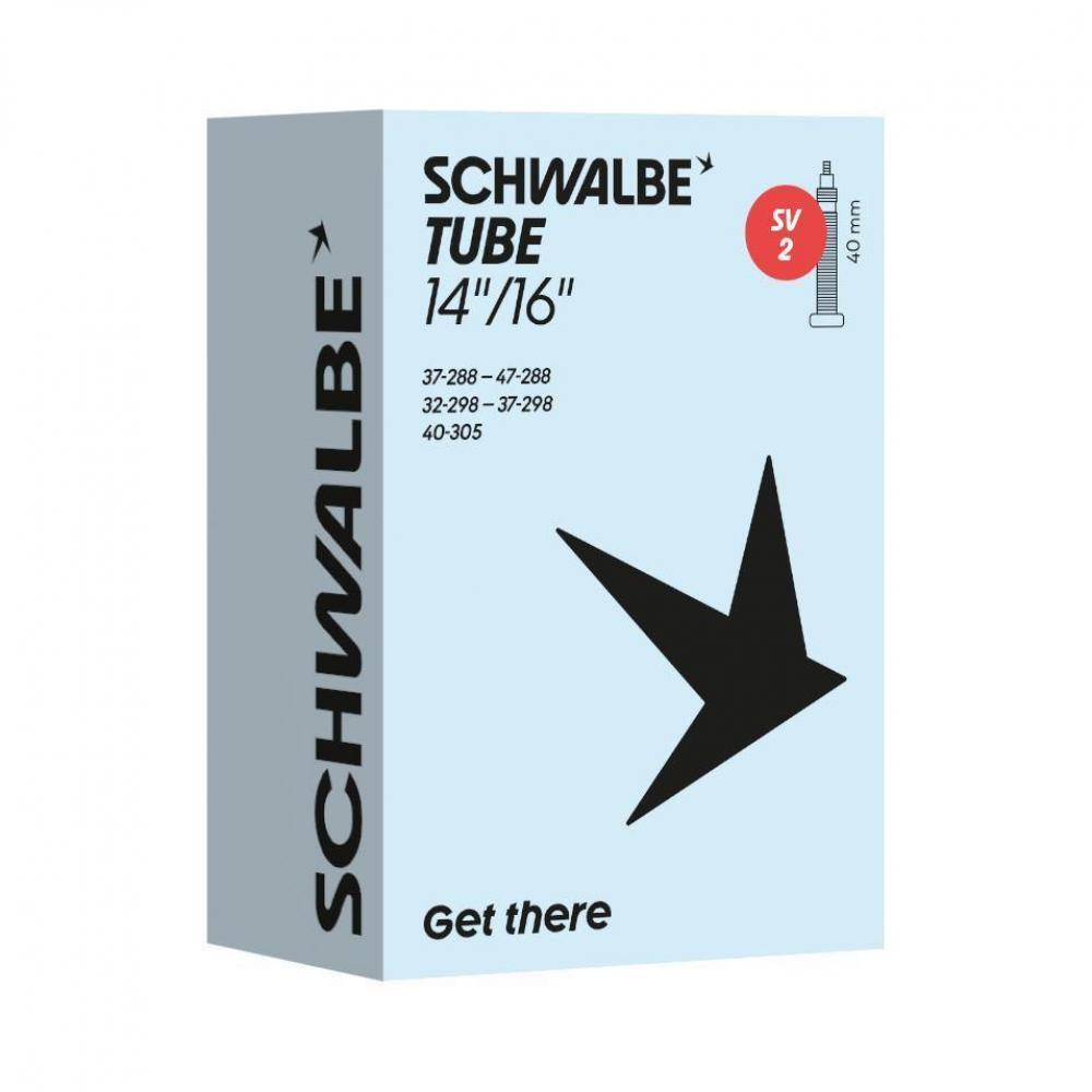 Schwalbe Schlauch SV2 32/47-288/305 40mm - Fahrradschlauch mit Sclaverand-Ventil für 12-16 Zoll