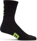 FOX Flexair Merino 6 Zoll MTB-Socken Schwarz/Gelb XS/S 36-41