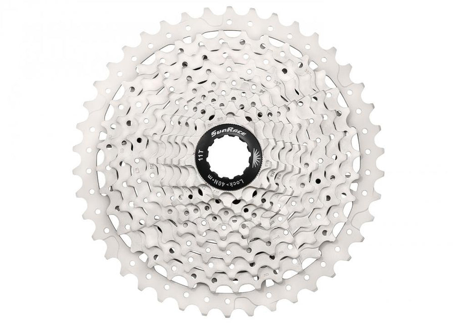 SunRace Kassette CSMS3 TAY 10-fach Wide Ratio Fluid Drive Plus 11-42 Zähne 11-13-15-18-21-24-28-32-36-42 Zähne silber