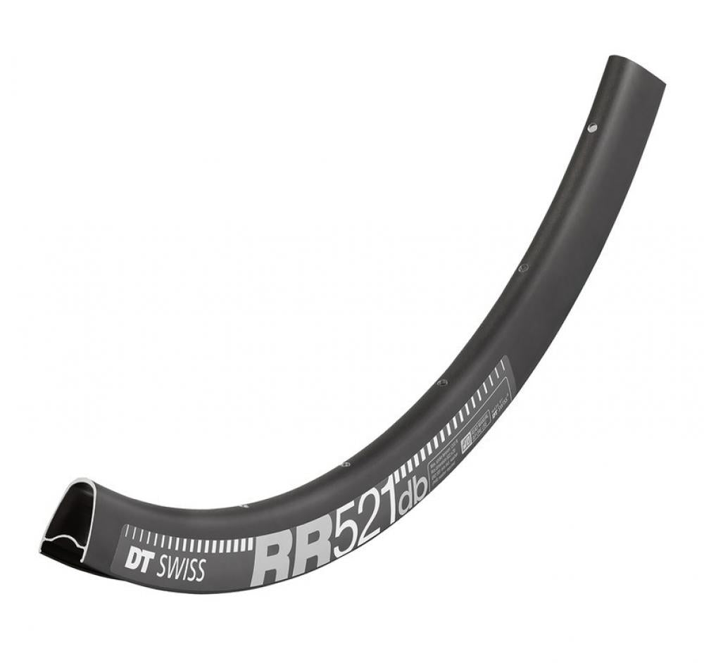 DT Swiss Felge RR 521 Disc 28"/700C 28 Loch Schwarz - robuste Gravel- und Rennradelge