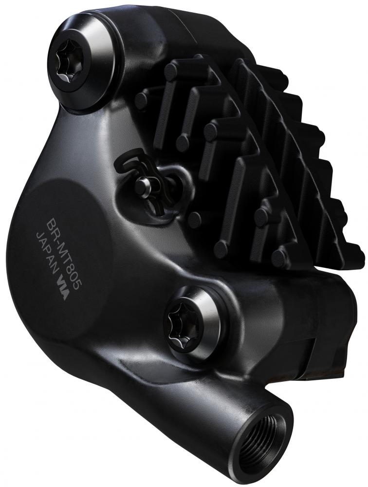 SHIMANO Bremssattel SHIMANO BR-MT805 FlatMount - hydraulischer Scheibenbrems-Sattel für Flat-Mount-Rahmen