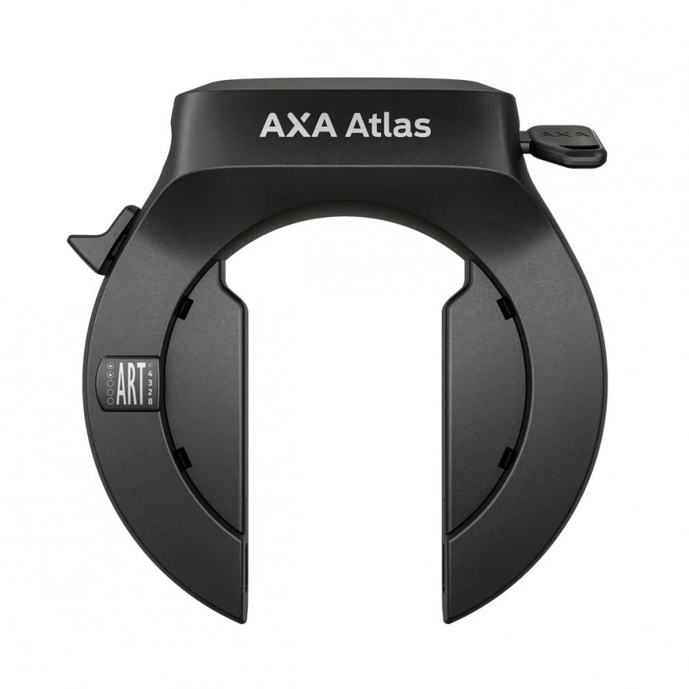 Axa Atlas Rahmenschloss 58 mm Schwarz - Hochsicherheits-Fahrradschloss mit Stahlbügel (direct mount )
