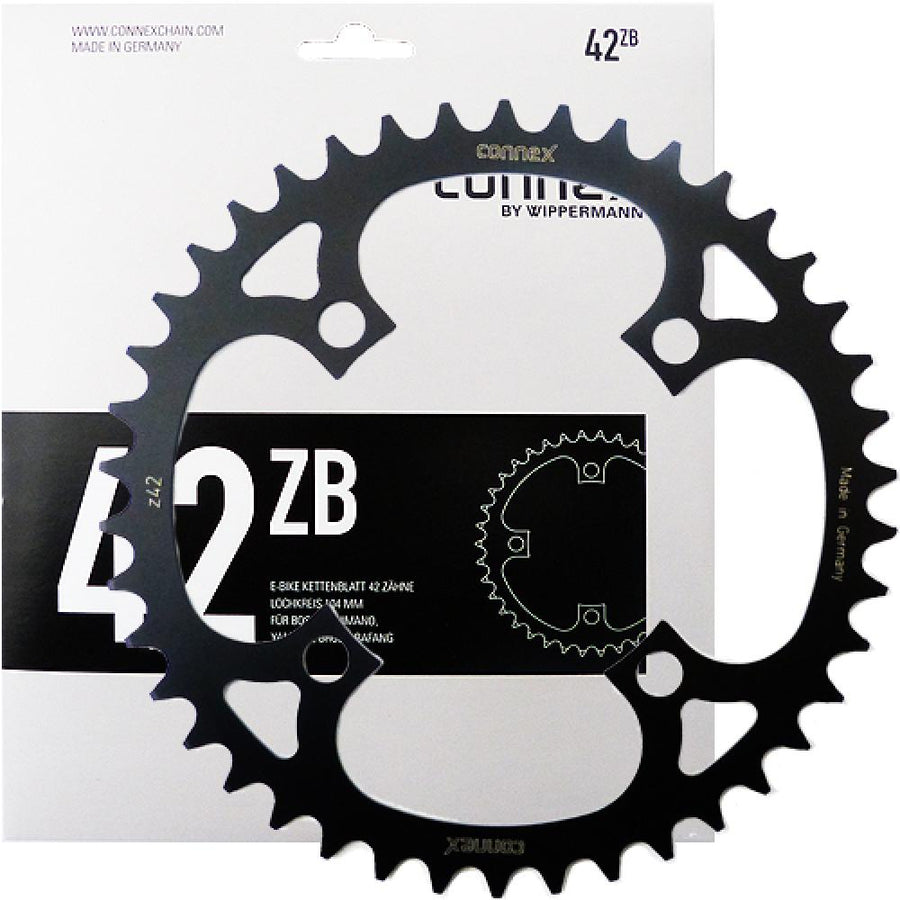 Connex Kettenblatt E-Bike Bosch Shimano Yamaha Brose 42 Zähne schwarz 104mm