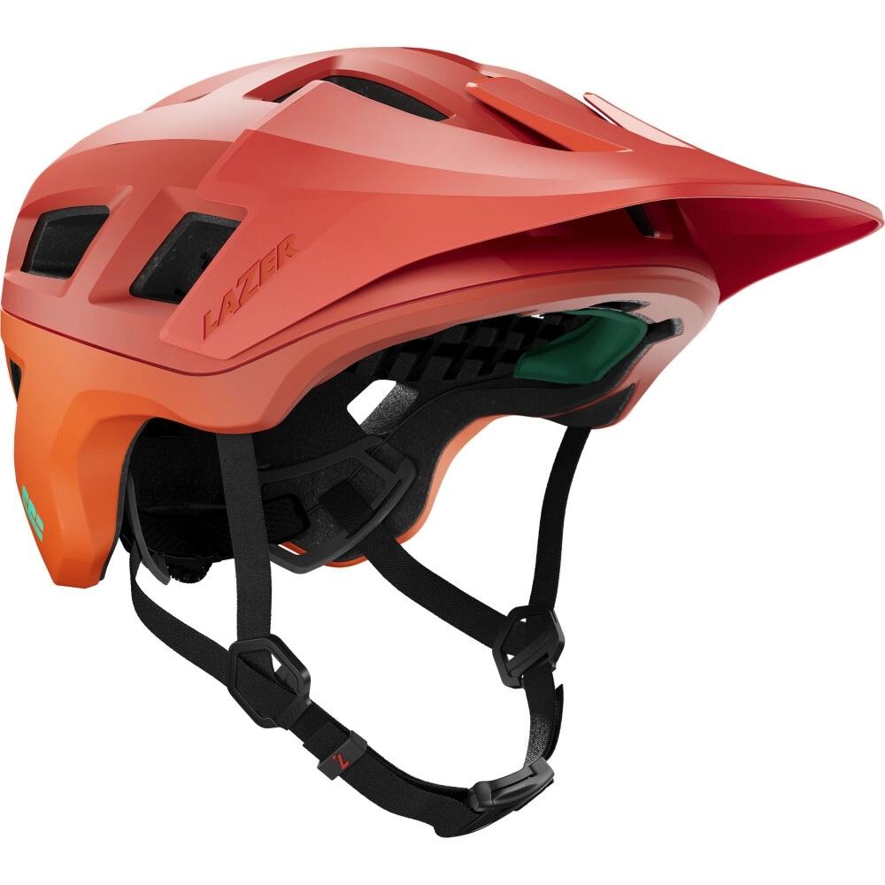 LAZER Helm Coyote KinetiCore MTB Matte Rust Orange (L) - sicherer Trail-Helm mit starker Belüftung