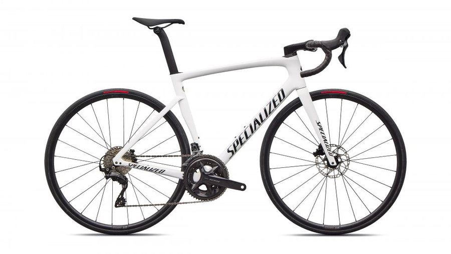 Specialized Tarmac SL7 Sport Rennrad - Größe 56, White Metallic Deep Lake, FACT 9r Carbon, Shimano 105, DT Swiss R470