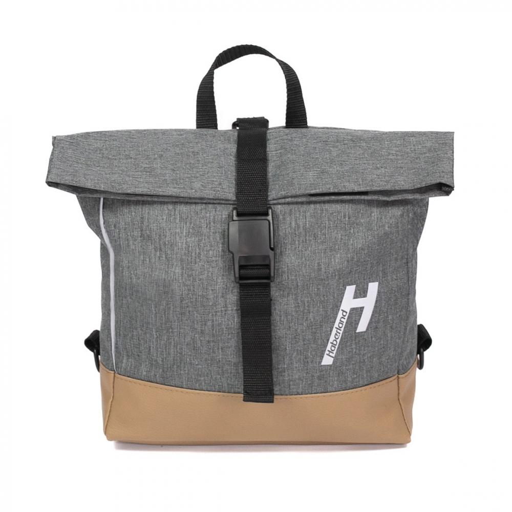Haberland Lenker-Bike-Rucksack Keep Rollin' grau - flexible Lenkertasche & Rucksack in moderner Ausführung