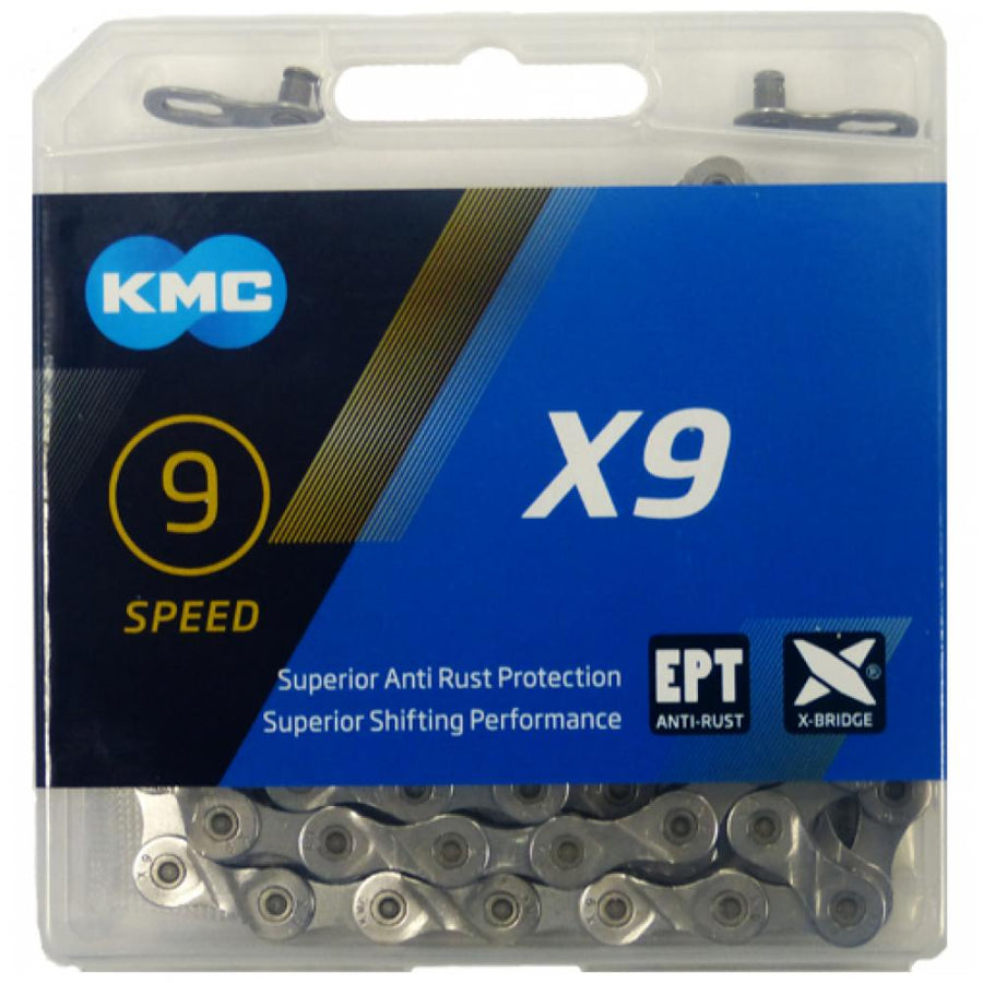 KMC 10 x Kette X9 EPT 1/2" x 11/128" 114 Glieder 6,6mm 9-fach
