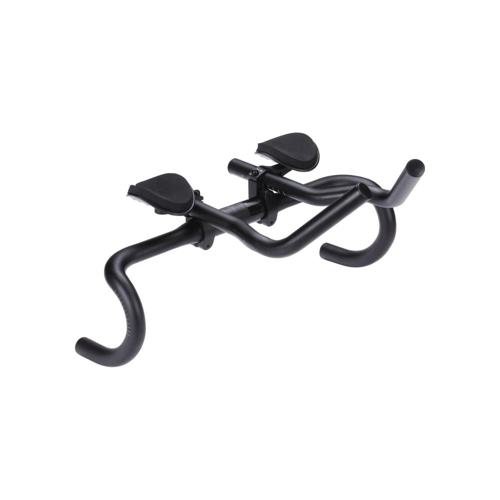 BBB Cycling AeroBase Triathlon-Aufsatz schwarz, aerodynamischer Lenkeraufsatz mit gepolsterten Armauflagen.