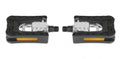 M-Wave F1 Faltpedal schwarz - Aluminium/Kunststoff mit CrMo-Achse, 9/16" Gewinde, Reflektor, rutschfest, StVZO-zertifiziert 1 Paar
