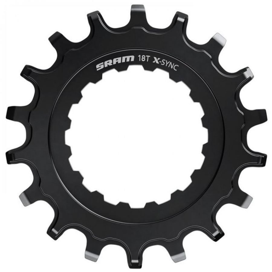 SRAM X-Sync E-MTB Kettenblatt 18T Stahl schwarz - direkter Antrieb für Bosch Motoren