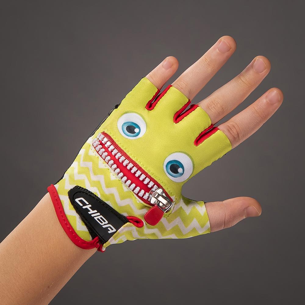 Chiba Handschuhe Kinderhandschuh Cool Kids Smiley limettengrün Größe L