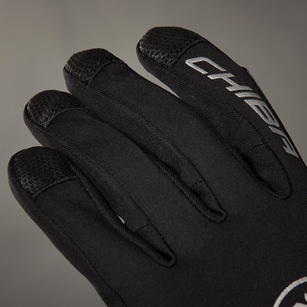 CHIBA Phantom - Radhandschuhe XS schwarz/schwarz, Softshell, winddicht, Touchfunktion