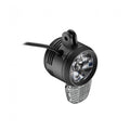 Litemove SC-150 E-Bike Scheinwerfer, schwarz, mit oberer Halterung und integriertem Reflektor.
