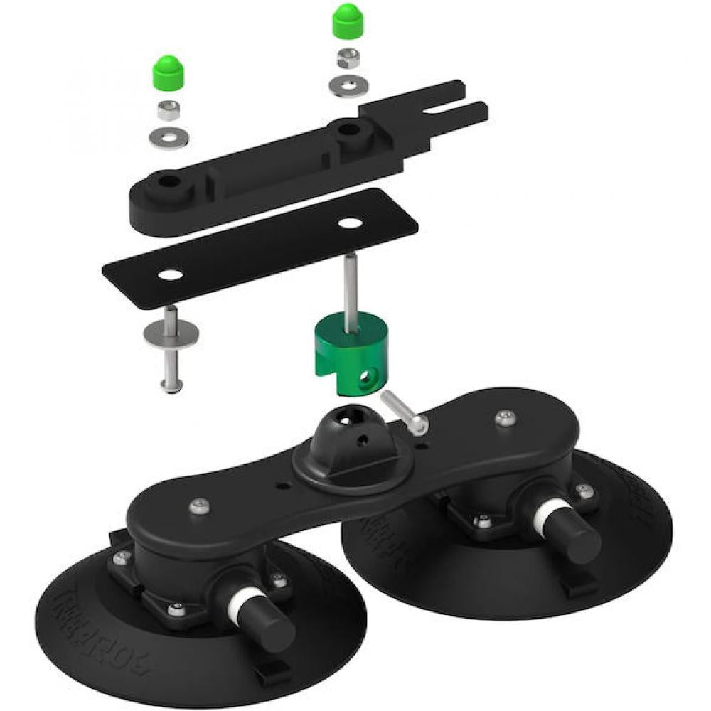 TreeFrog Dachboxträger 22 4 x 150 x 330 mm Schwarz - flexibler Dachboxhalter ohne Dachträger