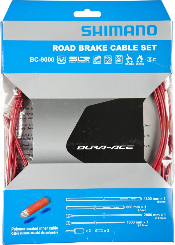 SHIMANO Bremszug-Set DURA-ACE polymerbeschichtet Bremszug-Set Rot