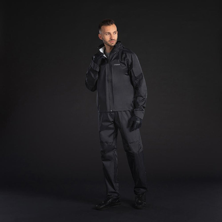 CHIBA Rainjacket - wasserdichte, atmungsaktive Fahrrad-Regenjacke schwarz 4XL