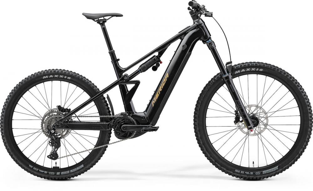 Merida eONE-EIGHTY 400 E-MTB Fully - Größe XL - metallic black-river clay - 800 Wh - Bosch Performance Line CX - 180 Millimeter Federweg