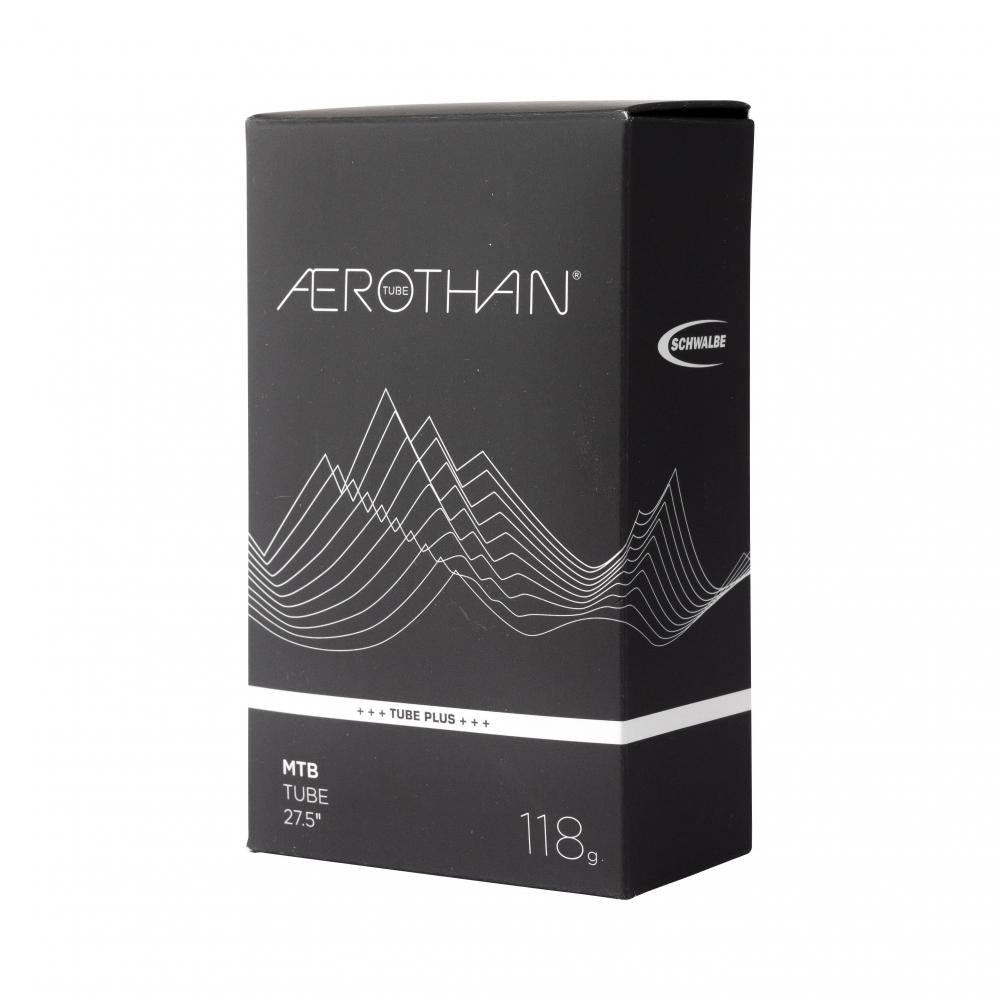 Schwalbe Aerothan MTB Fahrradschlauch, 27.5 Zoll, extrem leicht & pannensicher, in schwarzer Verpackung.