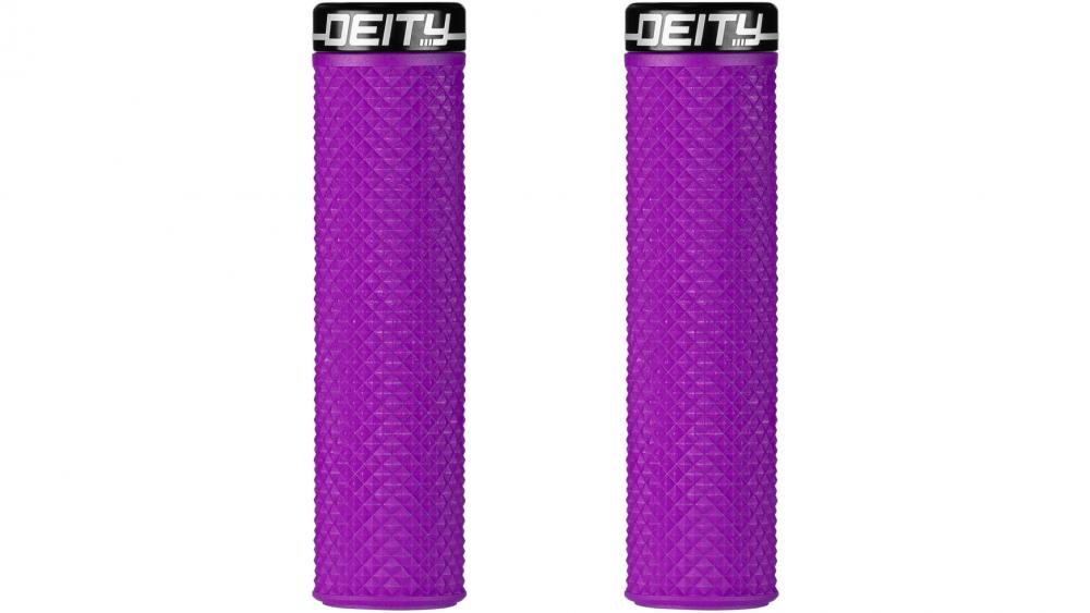 Deity Supracush Lock-On Lenkergriffe lila (133 mm, Außendurchmesser 34 mm, Innendurchmesser 22,2mm, TRC+-Gummi)