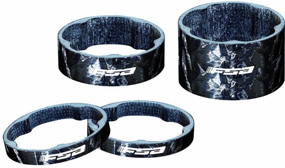FSA Vorbauspacer Carbon 1 1/8" 10 mm x 1 1/8" Schwarz - präzise Lenkerhöhe