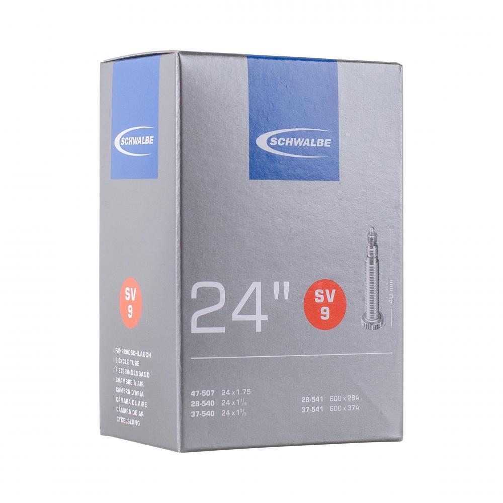 Schwalbe Fahrradschlauch SV9 für 24 Zoll Reifen mit 40mm Presta-Ventil.