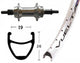 Bike-Parts Laufrad Hinterrad 28x1.75 Zoll Schraubkranz 6-7 fach silber Vollachse 36-Loch Rodi Airline 1 silber Nirosta-Speichen