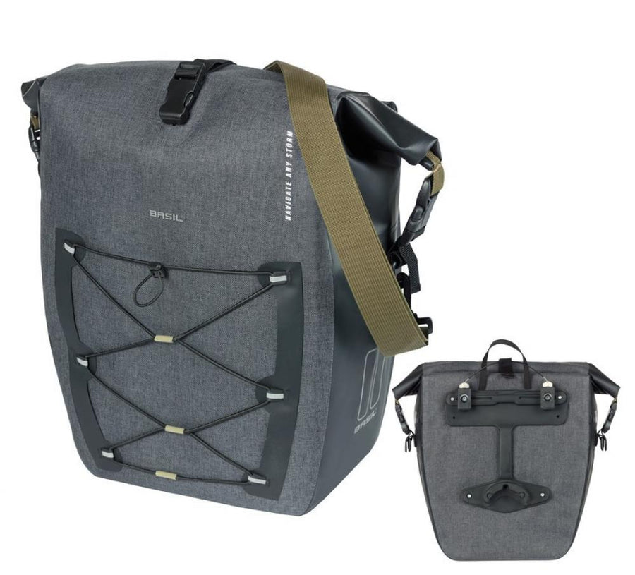 Basil Tasche Navigator Storm MIK Side L schwarz 46x36x21cm 25 bis 31l MIK