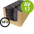 Schwalbe Schlauch Werkstattpackung AV17 28 Zoll, 50 schwarze Fahrradschläuche im Karton.