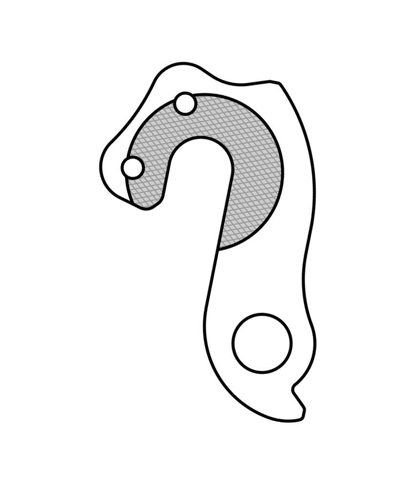 Marwi GH-170 Schaltauge aus Aluminium für Fahrräder, inkl. Schrauben, M4 x 7 mm Befestigung.