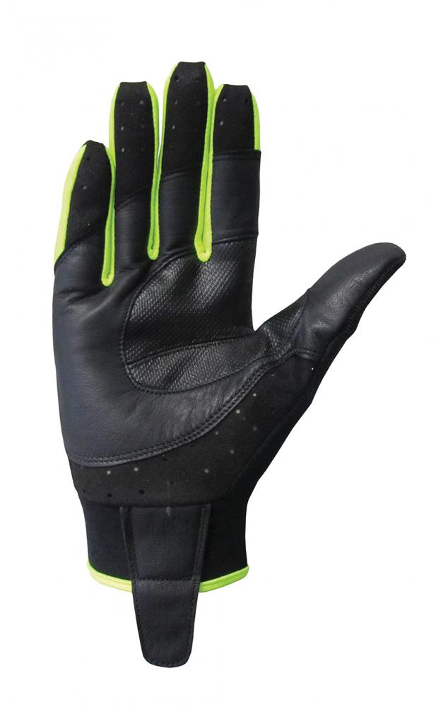CHIBA Via Ferrata Absolut - Radhandschuhe XXL schwarz/neongelb, Touchfinger, Knöchelschutz