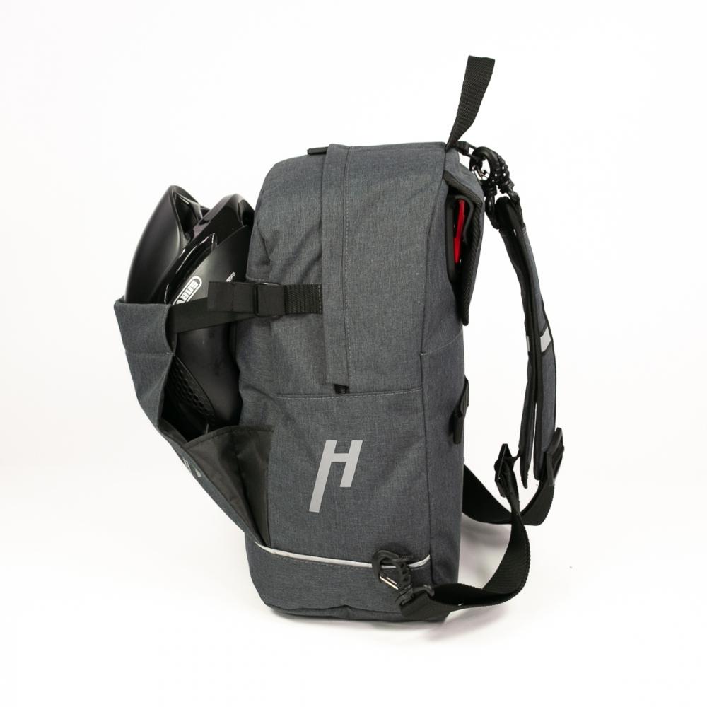 Haberland Bike-Rucksack Lucky Active Plus anthrazit - flexible Fahrrad-Rucksack-Kombination