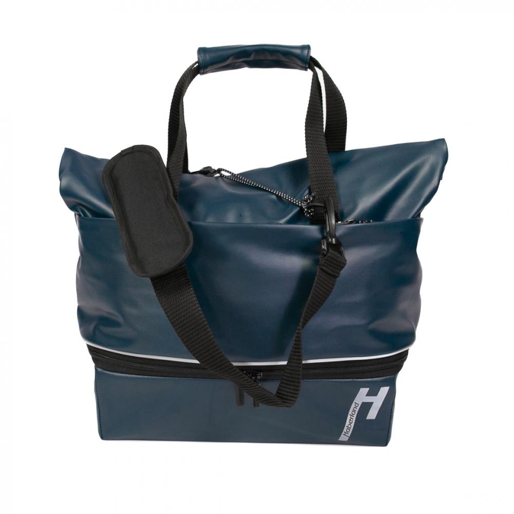Haberland Gepäckträgeraufsatztasche Lena blau - praktische Racktime 1.0 Transportlösung
