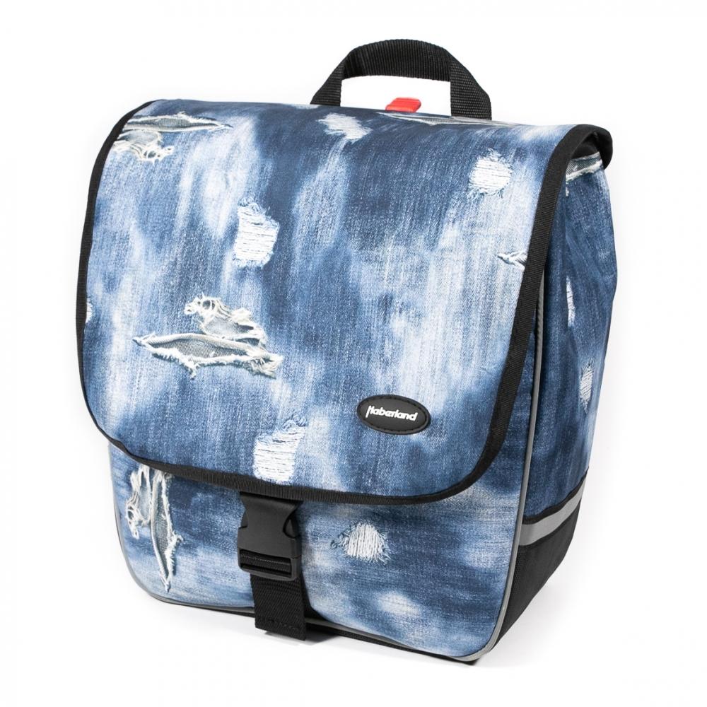 Haberland Einzeltasche Trend L schwarz - geräumige Fahrradtasche mit KLICKfix
