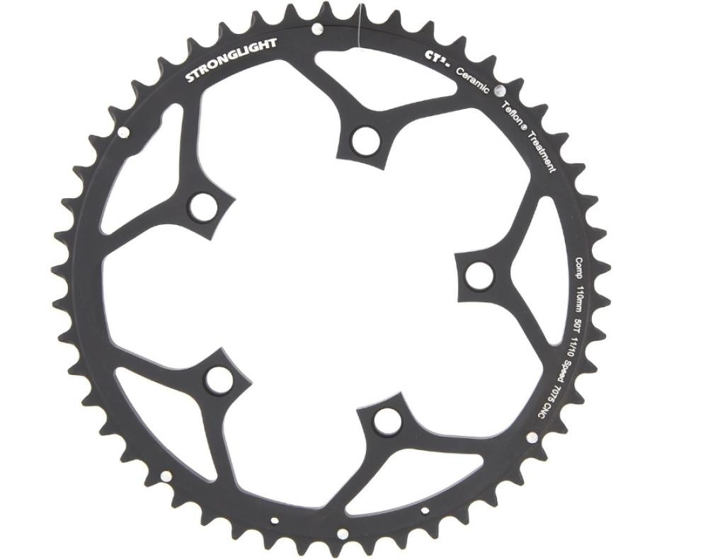 Stronglight Kettenblatt Kettenblatt CT2 50 Zähne 5Arm für 10/11fach 110mm Lochkreis schwarz