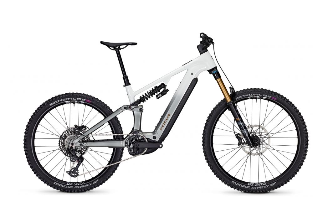 Focus SAM² 6.9 E-MTB Fully Mullet S 39 Zentimeter - Bosch Performance Line CX, 800 Wh, SRAM Eagle 90 Transmission 12-fach, weiß