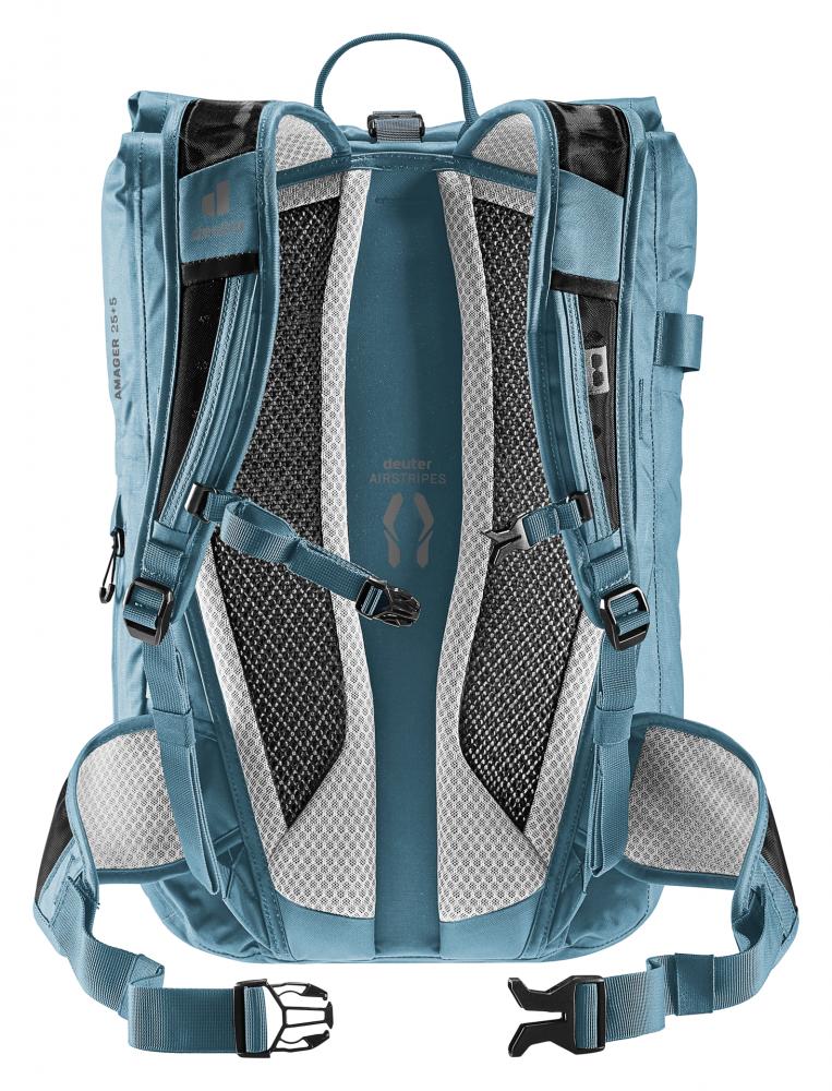 Deuter Amager 25+5 Fahrradrucksack 25 Liter Blau - Wasserdicht und Ergonomisch