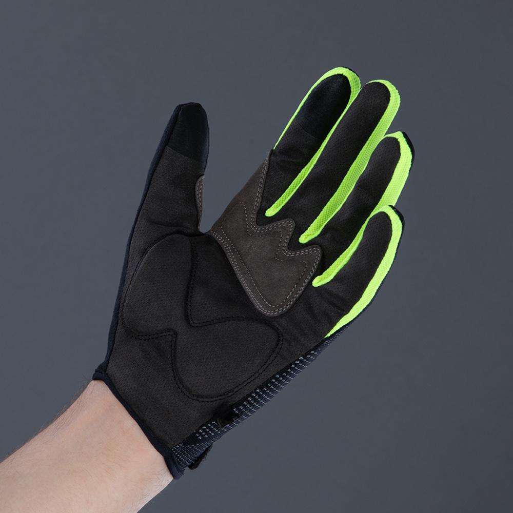 CHIBA Gel Performer - Radhandschuhe XS schwarz/neongelb, gelgepolstert, atmungsaktiv