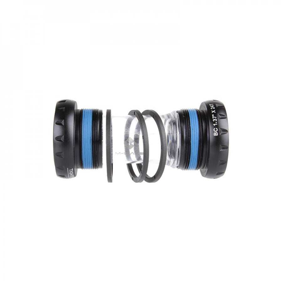 M-Wave Innenlager SRAM, BSA 68 mm, für Rennrad und MTB, CNC-Aluschalen, 24/22 mm Achsaufnahme, mit Industriekugellagern, für SRAM-Kurbeln geeignet