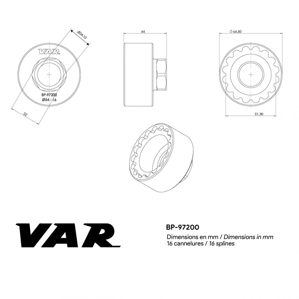 VAR Verschlussringe Original-Nummer - Profi-Werkzeug für Shimano STEPS E-Bike-Innenlager