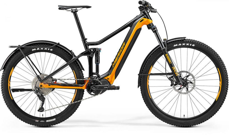 Merida eONE-FORTY 400 EQ EP1 M (42) Schwarz/Orange - leistungsstarkes E-MTB für Trail und Alltag