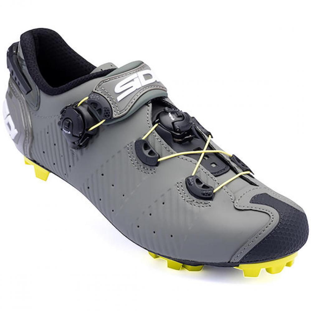 Sidi MTB Drako 2S SRS military/yellow 40 - steifer Carbon-MTB-Schuh mit Top-Passform