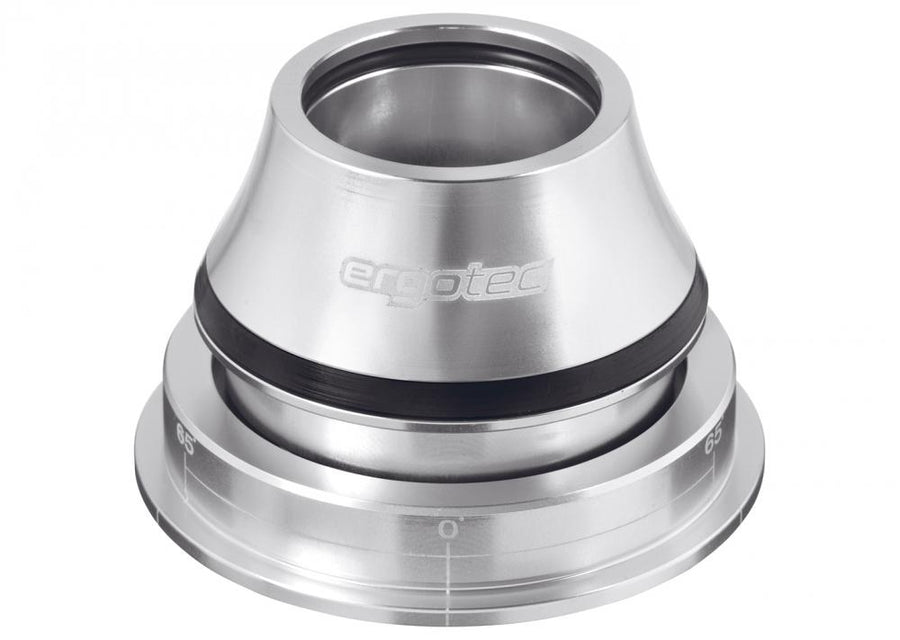 ergotec, Steuersatz, A118SAC-ES 1.5, Tapered 1 1/8" - 1,5", gewindelos semi-integriert, Maße 28.6/44-56/39.8mm, Einbauhöhe 36.2mm, 65°x65°, Lager Catridge, Material Aluminium, Farbe silber, Gewicht ca. 130g