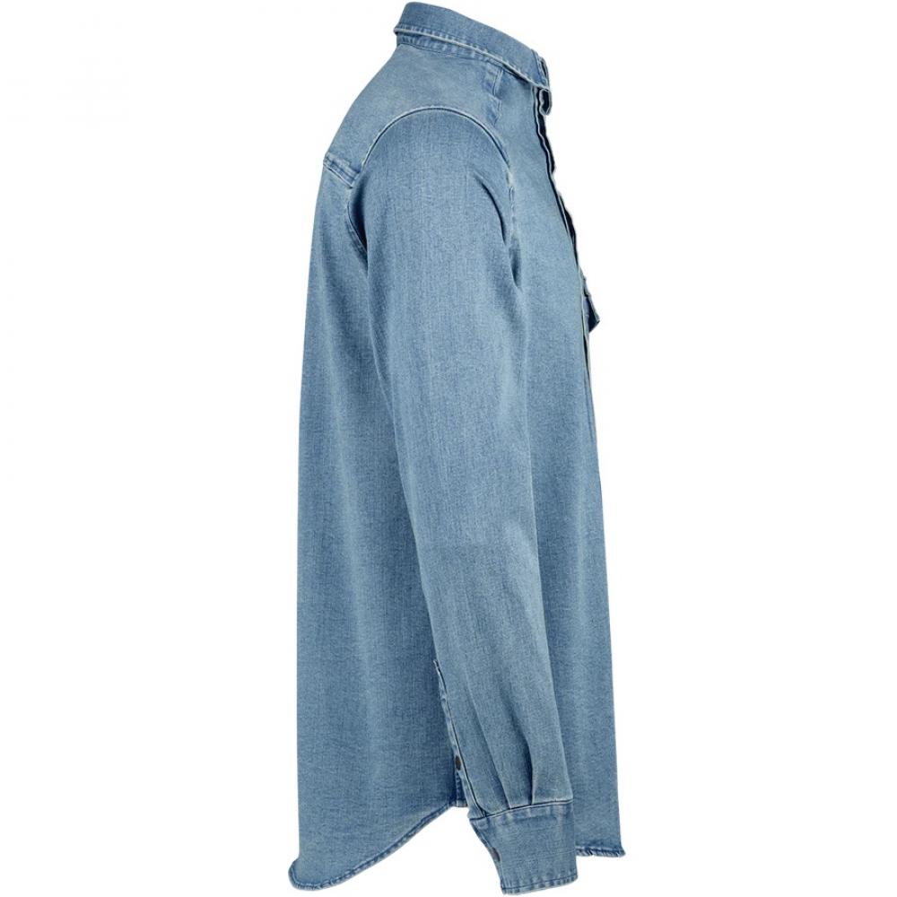 IXS Sports Division iXS Carve Digger Organic Denim Shirt XL Washed Blue - stylisches Bike- und Freizeit-Hemd